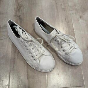 White Zara canvas trainers